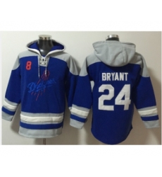 Men's Los Angeles Dodgers #8 #24 Kobe Bryant Blue Ageless Must Have Lace Up Pullover Hoodie