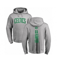 Basketball Boston Celtics #11 Enes Kanter Ash Backer Pullover Hoodie
