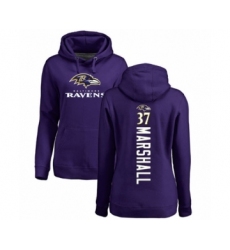 Football Women's Baltimore Ravens #37 Iman Marshall Purple Backer Pullover Hoodie