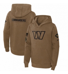 Youth Washington Commanders Nike Brown 2023 Salute to Service Club Fleece Pullover Hoodie
