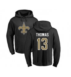 Football New Orleans Saints #13 Michael Thomas Black Name & Number Logo Pullover Hoodie