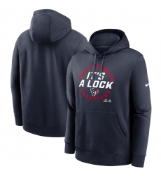 Men's Houston Texans Navy 2023 AFC South Division Champions Locker Room Trophy Collection Club Pullover Hoodie