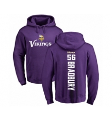 Football Minnesota Vikings #56 Garrett Bradbury Purple Backer Pullover Hoodie