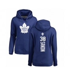 Hockey Women's Toronto Maple Leafs #38 Rasmus Sandin Royal Blue Backer Pullover Hoodie
