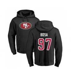 Football San Francisco 49ers #97 Nick Bosa Black Name & Number Logo Pullover Hoodie