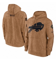 Men's Buffalo Bills Nike Brown 2023 Salute To Service Club Pullover Hoodie