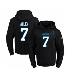 Football Men's Carolina Panthers #7 Kyle Allen Black Name & Number Pullover Hoodie