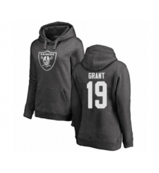 Football Women's Oakland Raiders #19 Ryan Grant Ash One Color Pullover Hoodie