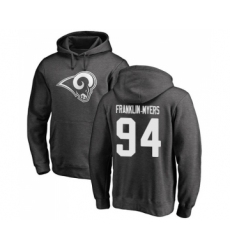 Football Los Angeles Rams #94 John Franklin-Myers Ash One Color Pullover Hoodie