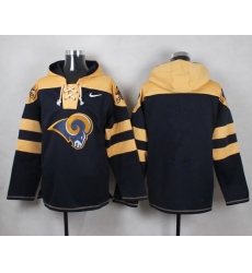 Men's Los Angeles Rams Blank Navy Blue player pullover Nike Nfl Hoodie