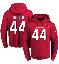 NFL Men Nike Arizona Cardinals #44 Markus Golden Red Name & Number Pullover Hoodie
