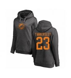 Football Women's Miami Dolphins #23 Cordrea Tankersley Ash One Color Pullover Hoodie