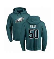 Philadelphia Eagles #50 Duke Riley Green Name & Number Logo Pullover Hoodie