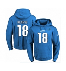 Football Men's Detroit Lions #18 Jermaine Kearse Blue Name & Number Pullover Hoodie