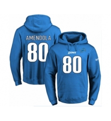 Football Men's Detroit Lions #80 Danny Amendola Blue Name & Number Pullover Hoodie