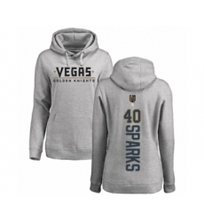 Hockey Women's Vegas Golden Knights #40 Garret Sparks Gray Backer Pullover Hoodie