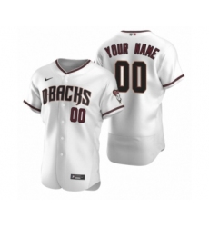Men's Arizona Diamondbacks Custom Nike White Crimson Authentic 2020 Home Jersey