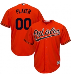 Men's Baltimore Orioles Majestic Orange Cool Base Custom Jersey