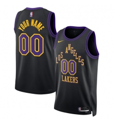 Men's Los Angeles Lakers Active Player Custom Black 2025-26 City Edition Stitched Basketball Jersey