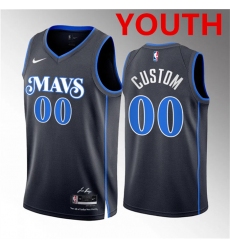 Youth Dallas Mavericks Active Player Custom Black 2023 24 City Edition Stitched Basketball Jersey