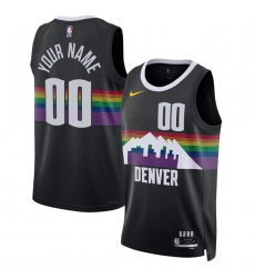 Men's Denver Nuggets Active Player Custom Black 2025-26 City Edition Stitched Basketball Jersey