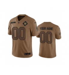 Men's Nike Las Vegas Raiders Active Player Custom 2023 Brown Salute To Service Limited Football Stitched Jersey