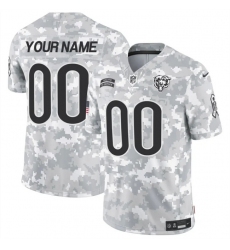 Men's Chicago Bears Active Player Custom 2024 F.U.S.E Arctic Camo Salute To Service Limited Stitched Football Jersey