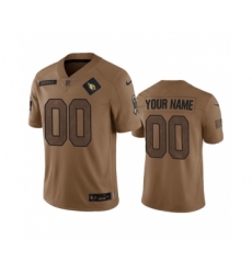 Men's Nike Arizona Cardinals Active Player Custom 2023 Brown Salute To Service Limited Stitched Jersey