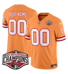 Men's Tampa Bay Buccaneers Active Player Custom Orange F.U.S.E. 2024 NFC South Champions Limited Stitched Jersey