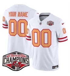 Men's Tampa Bay Buccaneers Active Player Custom White F.U.S.E. 2024 NFC South Champions Limited Stitched Jersey