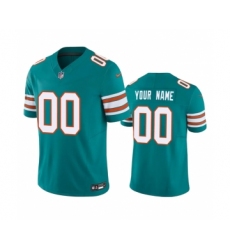 Men's Miami Dolphins Active Player Custom Aqua 2023 F.U.S.E Vapor Limited Stitched Football Jersey