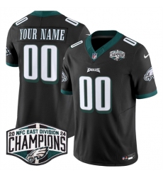 Men's Philadelphia Eagles Active Player Custom Black 2024 NFC East Champions F.U.S.E. Vapor Untouchable Limited Stitched Football Jersey