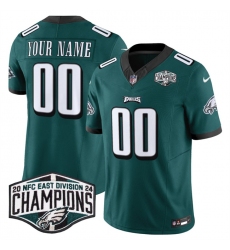 Men's Philadelphia Eagles Active Player Custom Green 2024 NFC East Champions F.U.S.E. Vapor Untouchable Limited Stitched Football Jersey