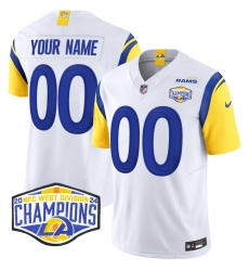 Men's Los Angeles Rams Active Player Custom White 2024 NFC West Champions F.U.S.E. Vapor Untouchable Stitched Football Jersey