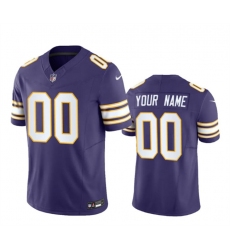 Men's Minnesota Vikings Active Player Custom Purple 2023 F.U.S.E. Throwback Vapor Limited Stitched Football Jersey