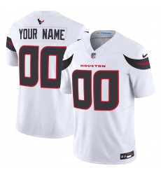 Men's Houston Texans Active Player Custom White 2024 Vapor F.U.S.E. Limited Football Stitched Jersey