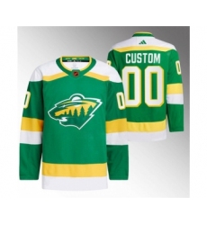 Men's Minnesota Wild Custom Green 2022-23 Reverse Retro Stitched Jersey