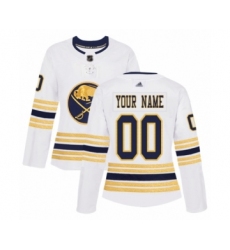 Women's Buffalo Sabres Customized Authentic White 50th Season Hockey Jersey