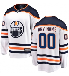 Men's Edmonton Oilers Fanatics Branded White Away Breakaway Custom Jersey