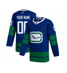 Youth Vancouver Canucks Customized Authentic Royal Blue Alternate Hockey Jersey