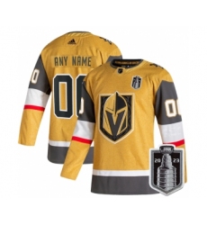 Men's Vegas Golden Knights Active Player Custom Gold 2023 Stanley Cup Final Stitched Jersey