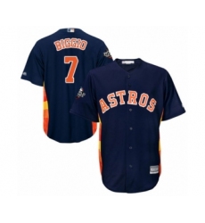 Youth Houston Astros #7 Craig Biggio Authentic Navy Blue Alternate Cool Base 2019 World Series Bound Baseball Jersey