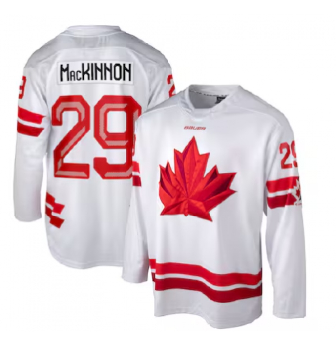Men's Nathan MacKinnon #29 White Hockey Canada 2026 Replica Jersey