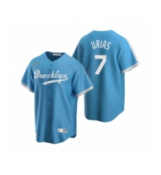 Men's Los Angeles Dodgers #7 Julio Urias Nike Light Blue Cooperstown Collection Alternate Jersey