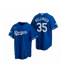 Men's Los Angeles Dodgers #35 Cody Bellinger Royal 2020 World Series Champions Replica Jersey