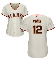 Women's Majestic San Francisco Giants #12 Joe Panik Authentic Cream Home Cool Base MLB Jersey