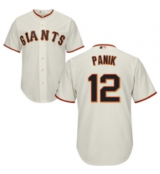 Youth Majestic San Francisco Giants #12 Joe Panik Authentic Cream Home Cool Base MLB Jersey