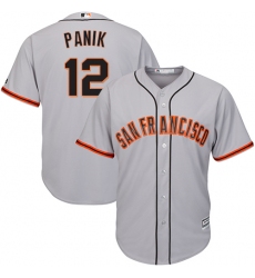 Youth Majestic San Francisco Giants #12 Joe Panik Authentic Grey Road Cool Base MLB Jersey