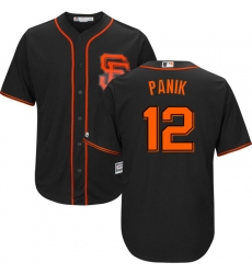 Youth Majestic San Francisco Giants #12 Joe Panik Replica Black Alternate Cool Base MLB Jersey