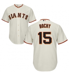 Youth Majestic San Francisco Giants #15 Bruce Bochy Authentic Cream Home Cool Base MLB Jersey